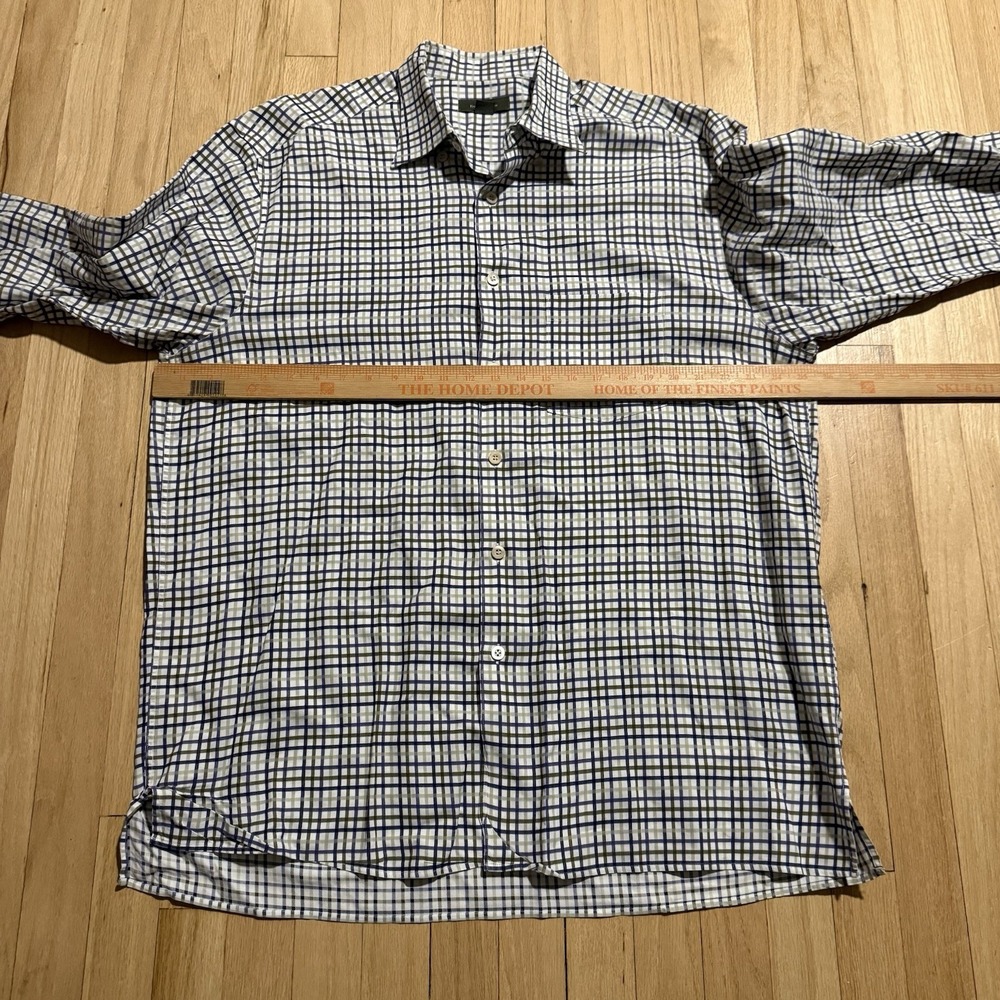 Vintage Ermenegildo Zegna Shirt Mens XXL Plaid  Button Down Classiccore Preppy‎ - Picture 4 of 8